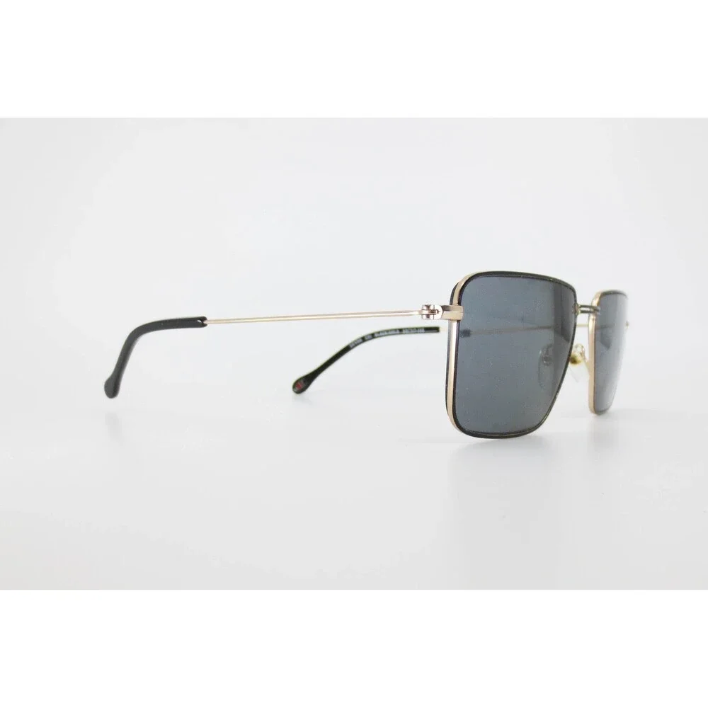 Champion Elite Devon Black Gold Rectangular Metal Sunglasses 59-17-155 C01
